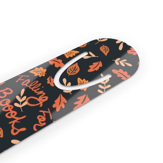 Bookmark - Cute Bookish Ghost in Fall Leaves - 'Falling for Books'